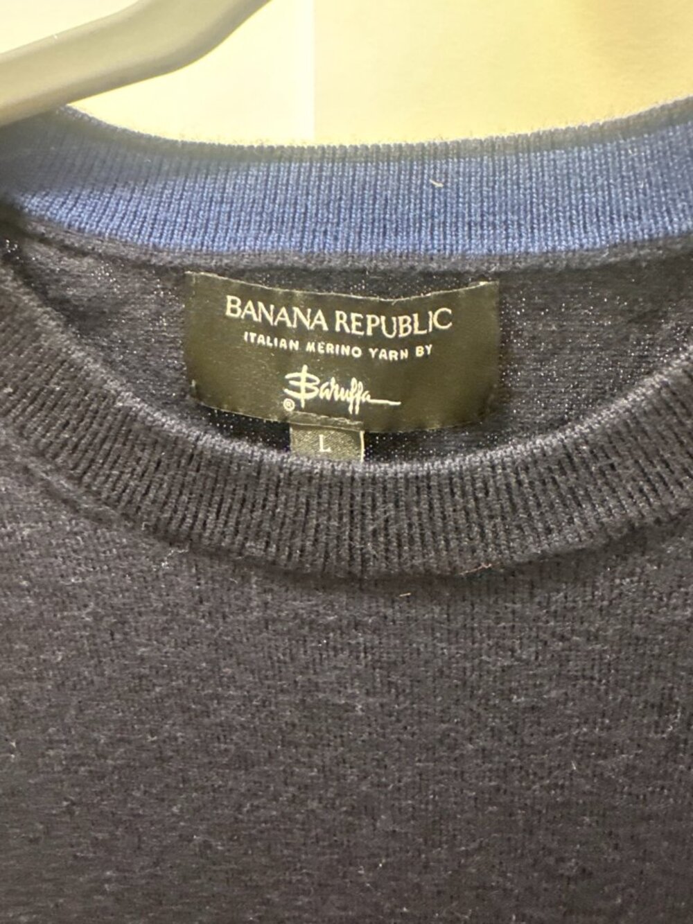 Banana Republic Baruffa Italian Merino Wool Crewneck Sweater Mens Large